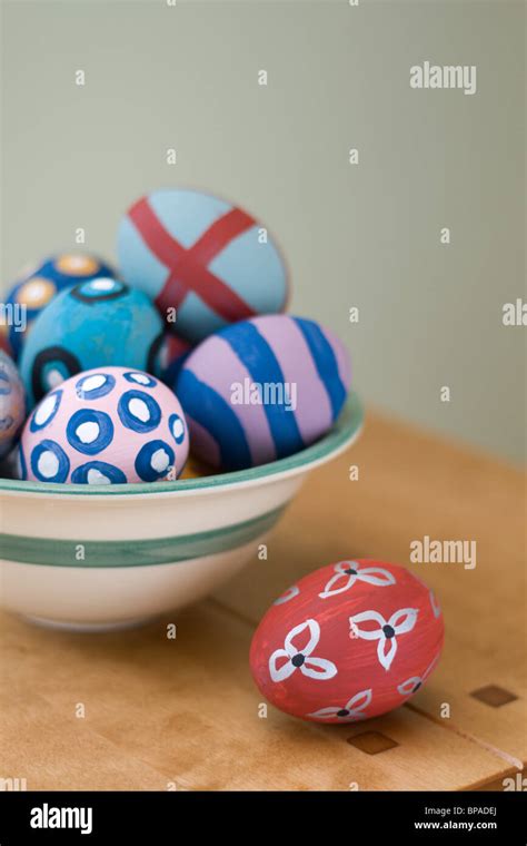 Hand Painted Easter Eggs Stock Photo Alamy