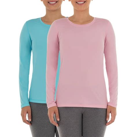 Athletic Works Womens Core Active Long Sleeve T Shirt 2 Pack