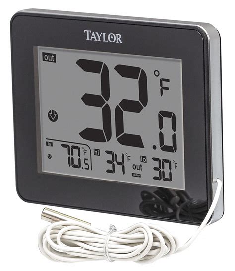 Taylor Digital Thermometer Indooroutdoor Outdoor Temp Indoor Temp 48ta311710 Grainger