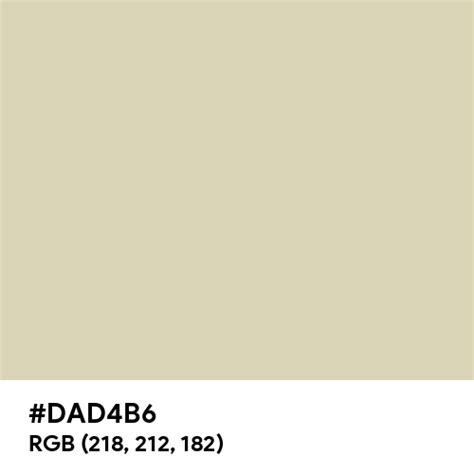 Pastel Khaki Color Hex Code Is Dad4b6
