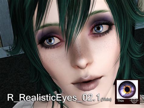 The Sims Resource Realistic Eyes 21 Thin Version