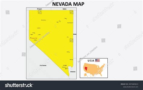 Nevada Map State District Map Nevada Stock Vector Royalty Free