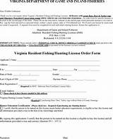 Pictures of Virginia Game And Inland Fisheries Fishing License