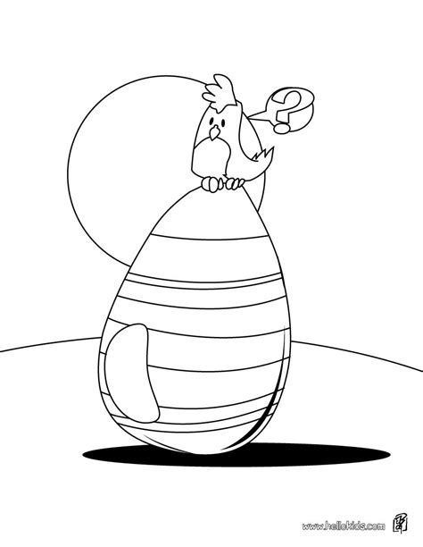 Can you imagine if all of our easter eggs had this much room to doodle? Chick on giant egg coloring pages - Hellokids.com