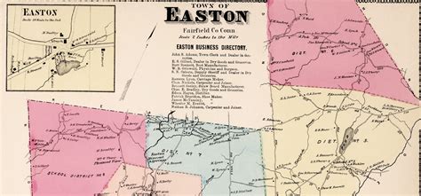Vintage Property Map Of Easton Connecticut From 1867 Knowol