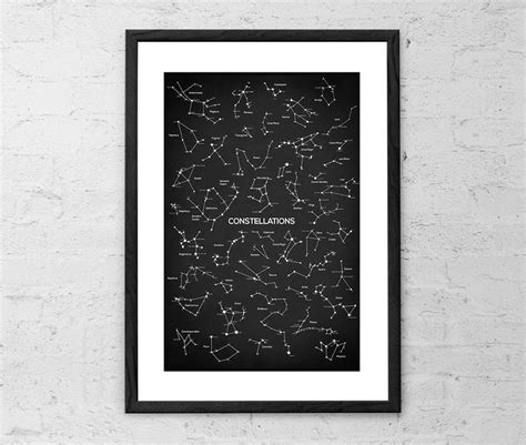 Constellations Constellations Art Print Constellations Map Etsy