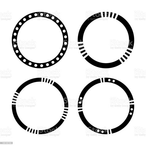 Pola Lingkaran Dalam Elemen Bulat Untuk Desain Ilustrasi Stok Unduh Gambar Sekarang Bentuk
