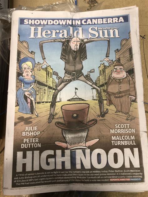 The herald sun is a daily newspaper based in melbourne, australia, published by the herald and weekly times, a subsidiary of news corp australia. Front cover of the Herald Sun, Friday 24 August : australia
