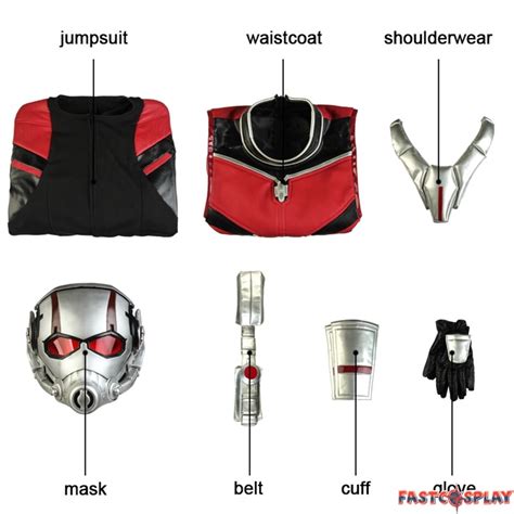 2018 Ant Man And The Wasp Ant Man Cosplay Costume Deluxe Version