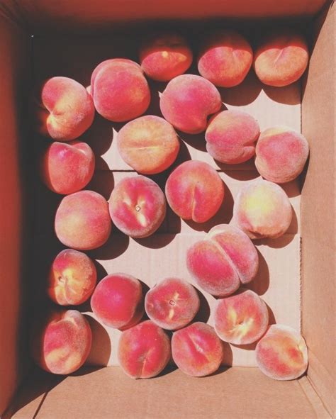 Box Of Peaches Peach Aesthetic Peachy Fruit