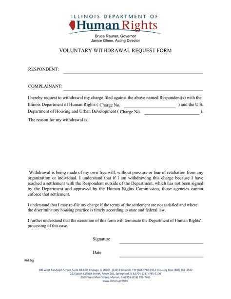 Illinois Voluntary Withdrawal Request Form Fill Out Sign Online And