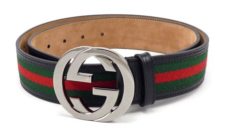 Galleon 100 Authentic Gg Silver Buckle Gucci Black Leather Belt