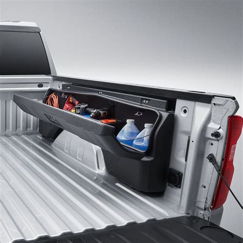 2019 Silverado 1500 Side Mounted Bed Storage Box Passenger Side Short