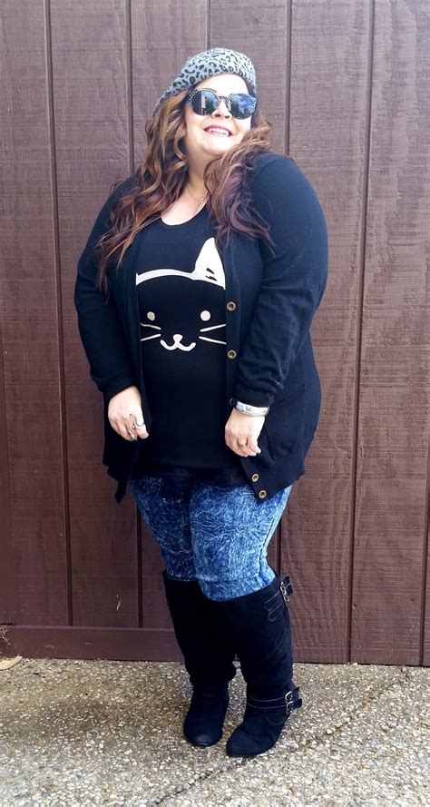 Thestylesupreme Plus Size Ootd Forever Cat Top Acid Wash Jeggings