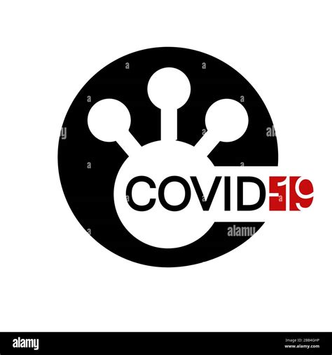 Covid 19 Icono Del Vector Coronavirus Símbolo Logotipo Sobre Fondo