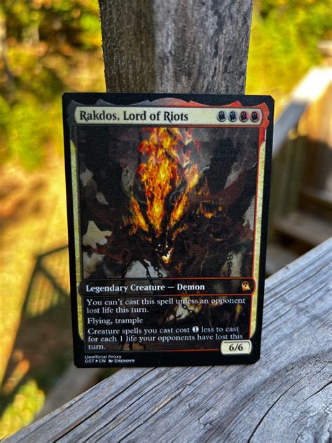 Rakdos Lord Of Riots Metal Proxy For Commander Etsy