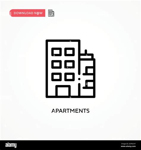Apartments Vector Icon Modern Simple Flat Vector Illustration For Web