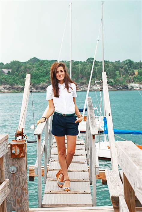 Classy Girls Wear Pearls Anchor Starboard Style Boating Outfit