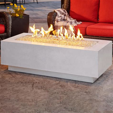 The Outdoor Greatroom Company Cove 54 Inch Linear Natural Gas Fire Pit Table With 42 Inch