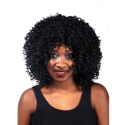 Popularity orders newest avg.review price — ok. Cheap Afro Kinky Curly Synthetic Wig African American ...