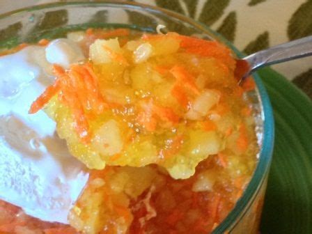 Fiesta Carrot Pineapple Jell O Salad How To Make Jell O Salad Gelatin Recipes Salad Recipes
