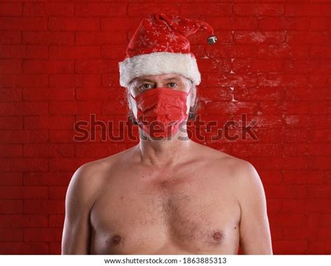 Naked Man Wearing Medical Christmas Mask Stock Photo Shutterstock