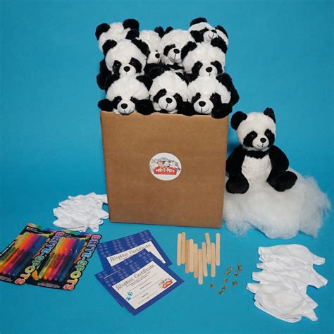 Panda Bear Plush Teddy Making Kit 10 Pack With T Shirt Etsy