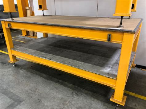HEAVY DUTY WORK BENCH, 8' X 4', WOOD TOP - Able Auctions