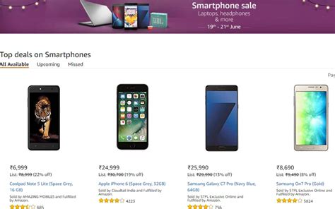 Amazon India Smartphone Sale Offers Best Deals On Iphone 7 Oneplus 3t