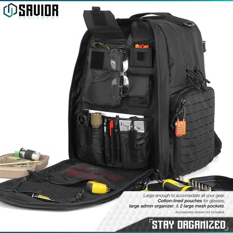 Savior Sema Gun Range Tactical Pistol Compartment Backpack Shooting