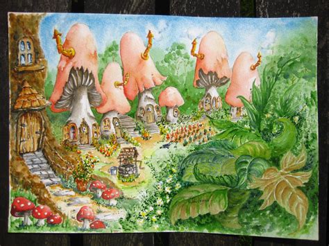 Paulines Paintings Fairy Village