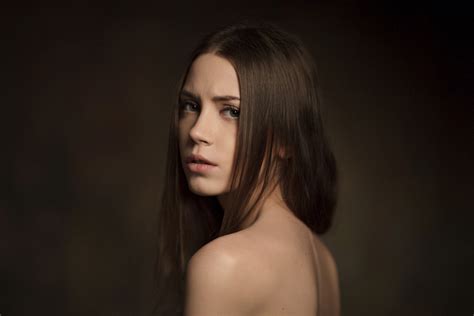 Women Simple Background Ksenia Kokoreva Portrait Face Hd Wallpaper