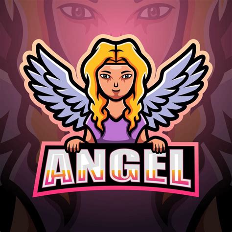 Angel Mascot Esport Logo Design 7415212 Vector Art At Vecteezy