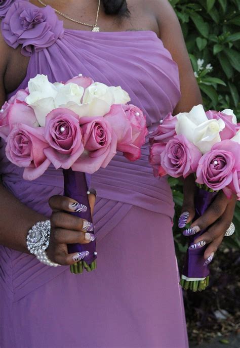Wedding Lavender And White Rose Bouquet By Helen G Events Jamaica