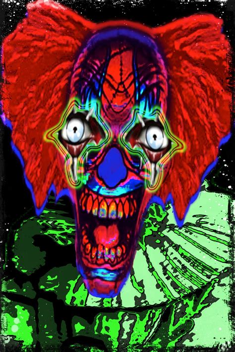 Evil Clowns Sampler Sunday Postcard Art