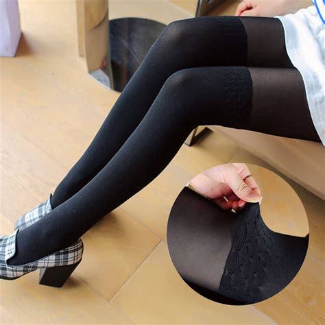 2017 Hot Harajuku Kawaii Fashion Black Stitching Lace Knee Stockings