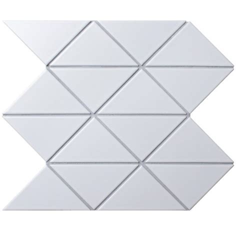 4 Zip Connection Matte White Triangle Tile For Floor Decor Ant Tile