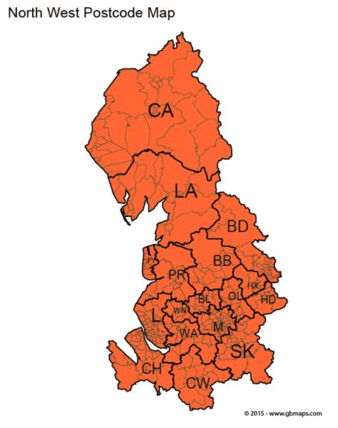 Outline North West England Map Map Of North West England Map Of