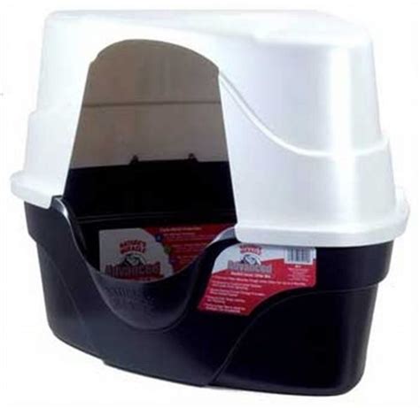 Natures Miracle Advanced Corner Hooded Cat Litter Box Black Swiftsly