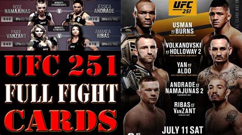 Ufc 251 Full Cards Meet The Fighters Yas Abu Dhabi Youtube