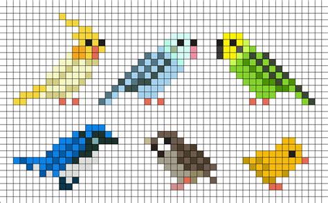 Little Birds Pixel Perler Beads Art Can Be Fridge Magnet