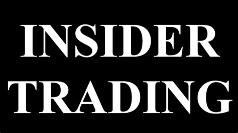 Insider Trading Explained Youtube