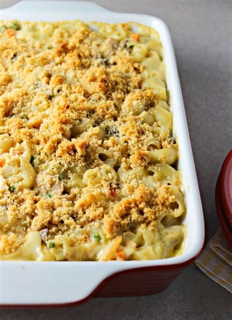 Tuna noodle casserole brings some back some fond memories from my childhood. Lighter Cheesy Tuna Noodle Casserole (without Canned Cream Soup) | Renee's Kitchen Adventures