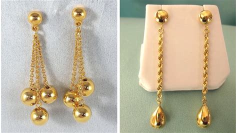 Latest Gold Long Chain Earrings Designs Youtube