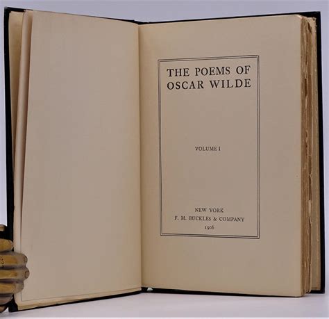 The Poems Of Oscar Wilde Two Volumes By Wilde Oscar Near Fine Cloth