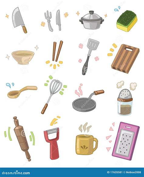 Cooking Utensils Cartoon Images ~ Baking Tools Clip Art Set Daily Art