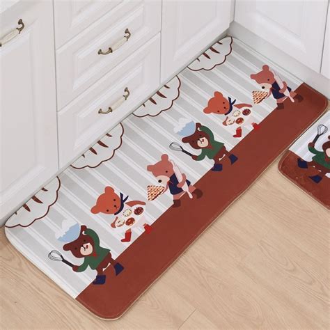 The cabinetry looks gentle and sweet, and the island is welcoming, waiting for people to sit down and open conversation. Cute Beer100%Coral Fleece Bathroom Carpet For Kitchen Rug ...