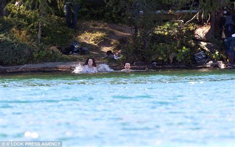 kristen stewart and juliette binoche strip off in lake on sils maria set daily mail online