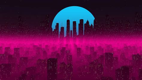 Vaporwave Synthwave Cyberpunk Synth City 4k Wallpaper