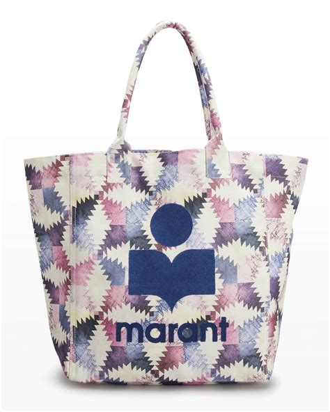 Isabel Marant Yenky Patchwork Print Canvas Tote Bag Neiman Marcus